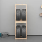 NNEVL Tire Rack 63x40x180 cm Solid Wood Pine