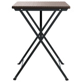 NNEVL Folding Bistro Table Brown 55x54x71 cm Poly Rattan