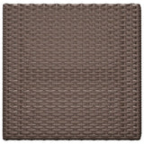 NNEVL Folding Bistro Table Brown 55x54x71 cm Poly Rattan