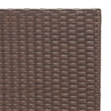 NNEVL Folding Bistro Table Brown 55x54x71 cm Poly Rattan