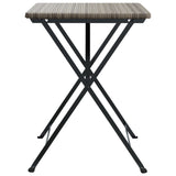 NNEVL Folding Bistro Table Grey 55x54x71 cm Poly Rattan