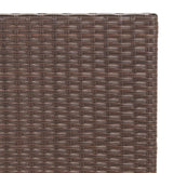 NNEVL 3 Piece Folding Bistro Set Brown Poly Rattan