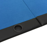NNEVL 10-Player Folding Poker Table Blue 206x106x75 cm