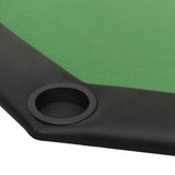 NNEVL 8-Player Folding Poker Table Green 108x108x75 cm