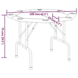 NNEVL 8-Player Folding Poker Table Green 108x108x75 cm