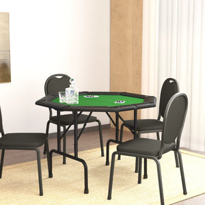 NNEVL 8-Player Folding Poker Table Green 108x108x75 cm