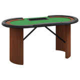 NNEVL 10-Player Poker Table with Chip Tray Green 160x80x75 cm