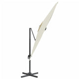 NNEVL Cantilever Umbrella with Aluminium Pole Sand White 300x300 cm