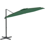 NNEVL Cantilever Umbrella with Aluminium Pole Green 400x300 cm