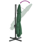 NNEVL Cantilever Umbrella with Aluminium Pole Green 400x300 cm