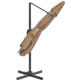 NNEVL Cantilever Umbrella with Aluminium Pole Taupe 400x300 cm