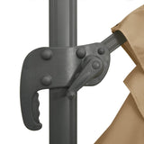 NNEVL Cantilever Umbrella with Aluminium Pole Taupe 400x300 cm