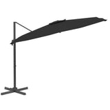 NNEVL Cantilever Umbrella with Aluminium Pole Black 300x300 cm