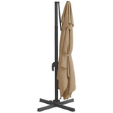 NNEVL LED Cantilever Umbrella Taupe 400x300 cm