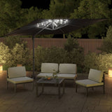 NNEVL LED Cantilever Umbrella Black 400x300 cm