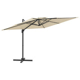 NNEVL Double Top Cantilever Umbrella Sand White 400x300 cm