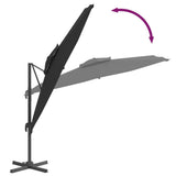 NNEVL Double Top Cantilever Umbrella Black 400x300 cm
