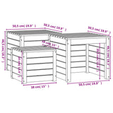 NNEVL 3 Piece Garden Box Set Solid Wood Pine