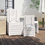 NNEVL 3 Piece Garden Box Set White Solid Wood Pine