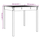 NNEVL Garden Table 82.5x82.5x76 cm Solid Wood Pine