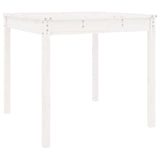 NNEVL Garden Table White 82.5x82.5x76 cm Solid Wood Pine
