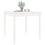 NNEVL Garden Table White 82.5x82.5x76 cm Solid Wood Pine