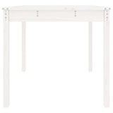 NNEVL Garden Table White 82.5x82.5x76 cm Solid Wood Pine