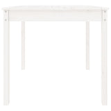 NNEVL Garden Table White 82.5x82.5x76 cm Solid Wood Pine