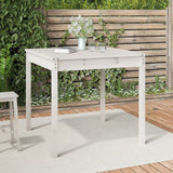 NNEVL Garden Table White 82.5x82.5x76 cm Solid Wood Pine