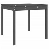 NNEVL Garden Table Grey 82.5x82.5x76 cm Solid Wood Pine