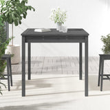 NNEVL Garden Table Grey 82.5x82.5x76 cm Solid Wood Pine