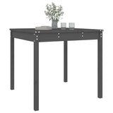 NNEVL Garden Table Grey 82.5x82.5x76 cm Solid Wood Pine