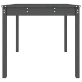 NNEVL Garden Table Grey 82.5x82.5x76 cm Solid Wood Pine