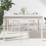NNEVL Garden Table White 121x82.5x76 cm Solid Wood Pine