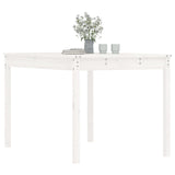 NNEVL Garden Table White 121x82.5x76 cm Solid Wood Pine