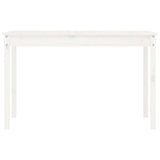 NNEVL Garden Table White 121x82.5x76 cm Solid Wood Pine