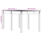 NNEVL Garden Table 159.5x82.5x76 cm Solid Wood Pine