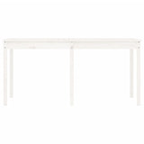 NNEVL Garden Table White 159.5x82.5x76 cm Solid Wood Pine