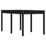 NNEVL Garden Table Black 159.5x82.5x76 cm Solid Wood Pine