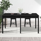 NNEVL Garden Table Black 159.5x82.5x76 cm Solid Wood Pine