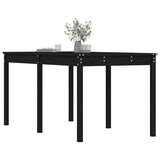 NNEVL Garden Table Black 159.5x82.5x76 cm Solid Wood Pine