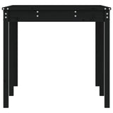 NNEVL Garden Table Black 159.5x82.5x76 cm Solid Wood Pine