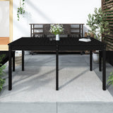 NNEVL Garden Table Black 159.5x82.5x76 cm Solid Wood Pine