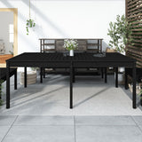 NNEVL Garden Table Black 203.5x100x76 cm Solid Wood Pine