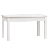 NNEVL Garden Bench White 80x44x45 cm Solid Wood Pine