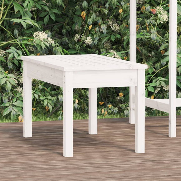 NNEVL Garden Bench White 80x44x45 cm Solid Wood Pine