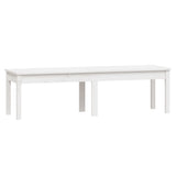 NNEVL 2-Seater Garden Bench White 159.5x44x45 cm Solid Wood Pine