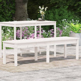 NNEVL 2-Seater Garden Bench White 159.5x44x45 cm Solid Wood Pine