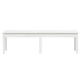 NNEVL 2-Seater Garden Bench White 159.5x44x45 cm Solid Wood Pine