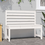 NNEVL Garden Bench White 109 cm Solid Wood Pine